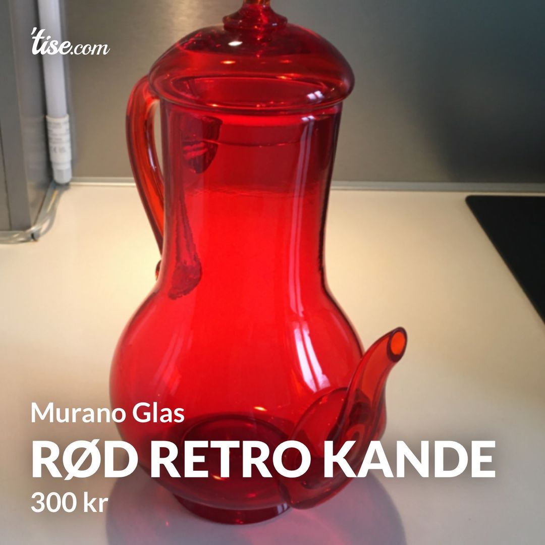 Rød retro kande