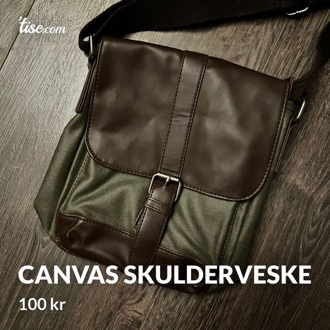 Canvas skulderveske