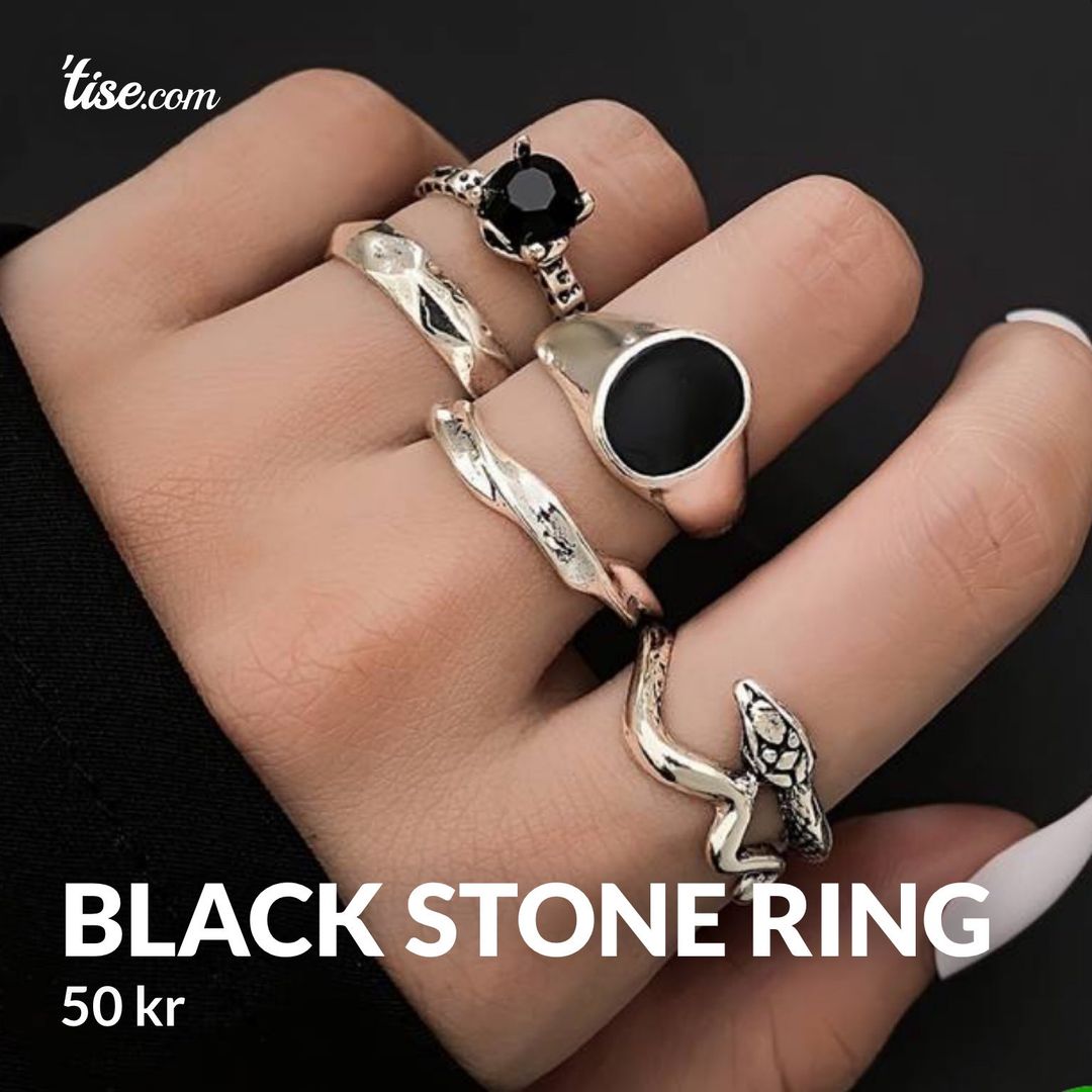 Black stone ring