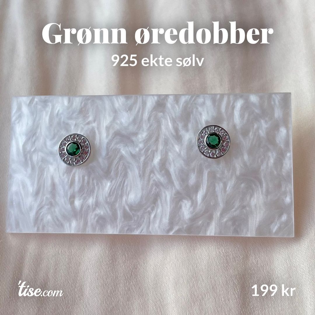 Grønn øredobber