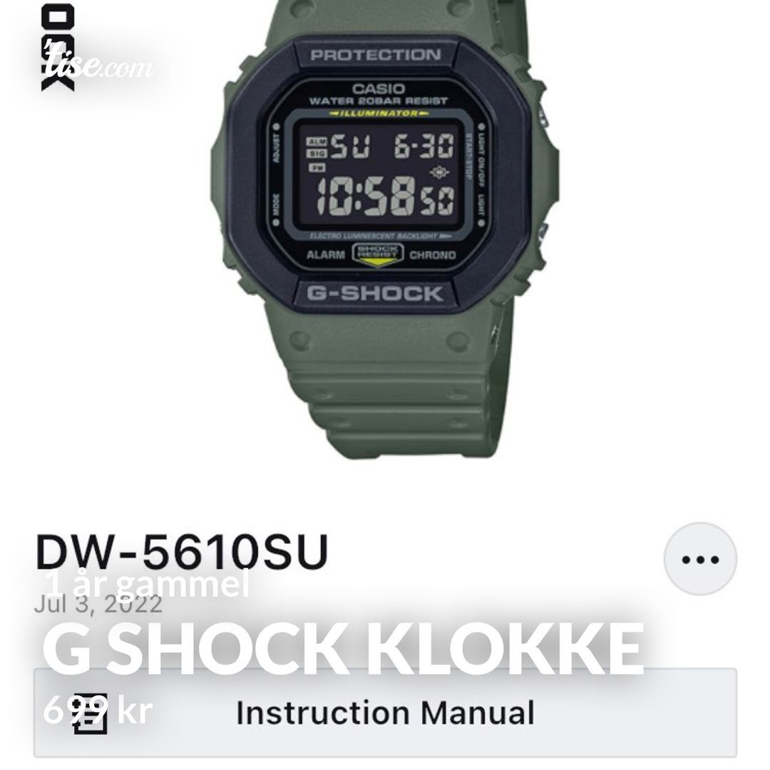 G shock Klokke