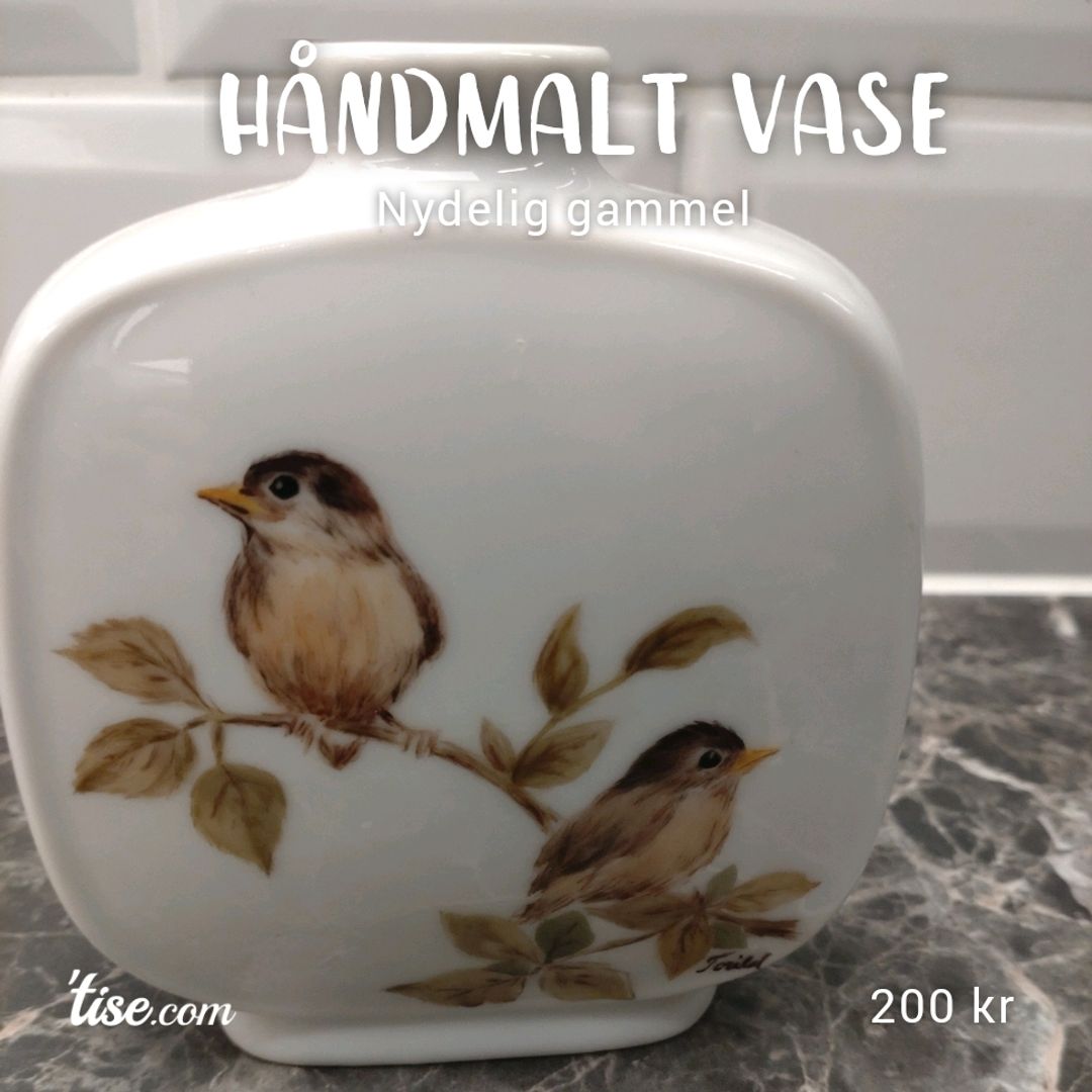 Håndmalt Vase