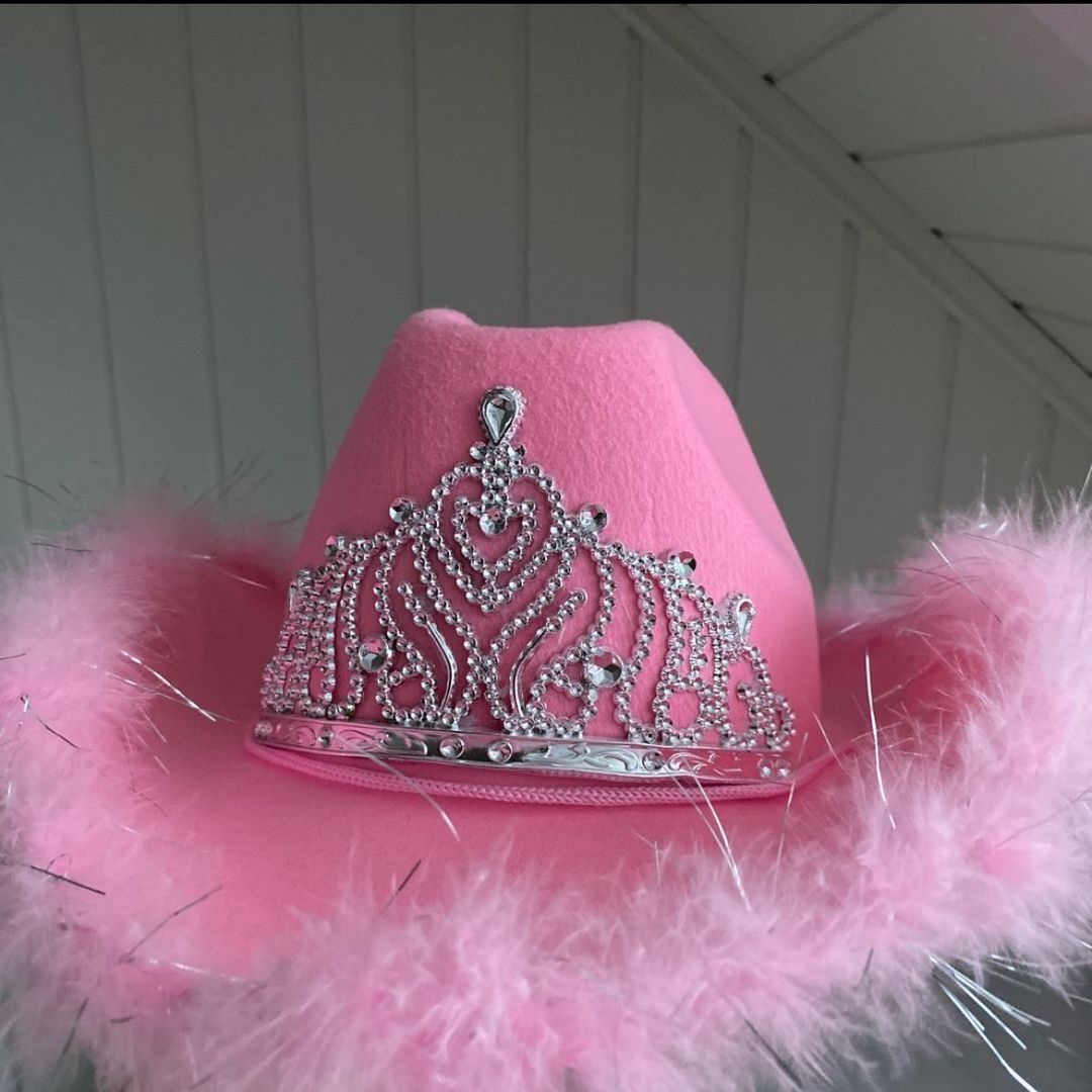 Rosa cowboy hatt