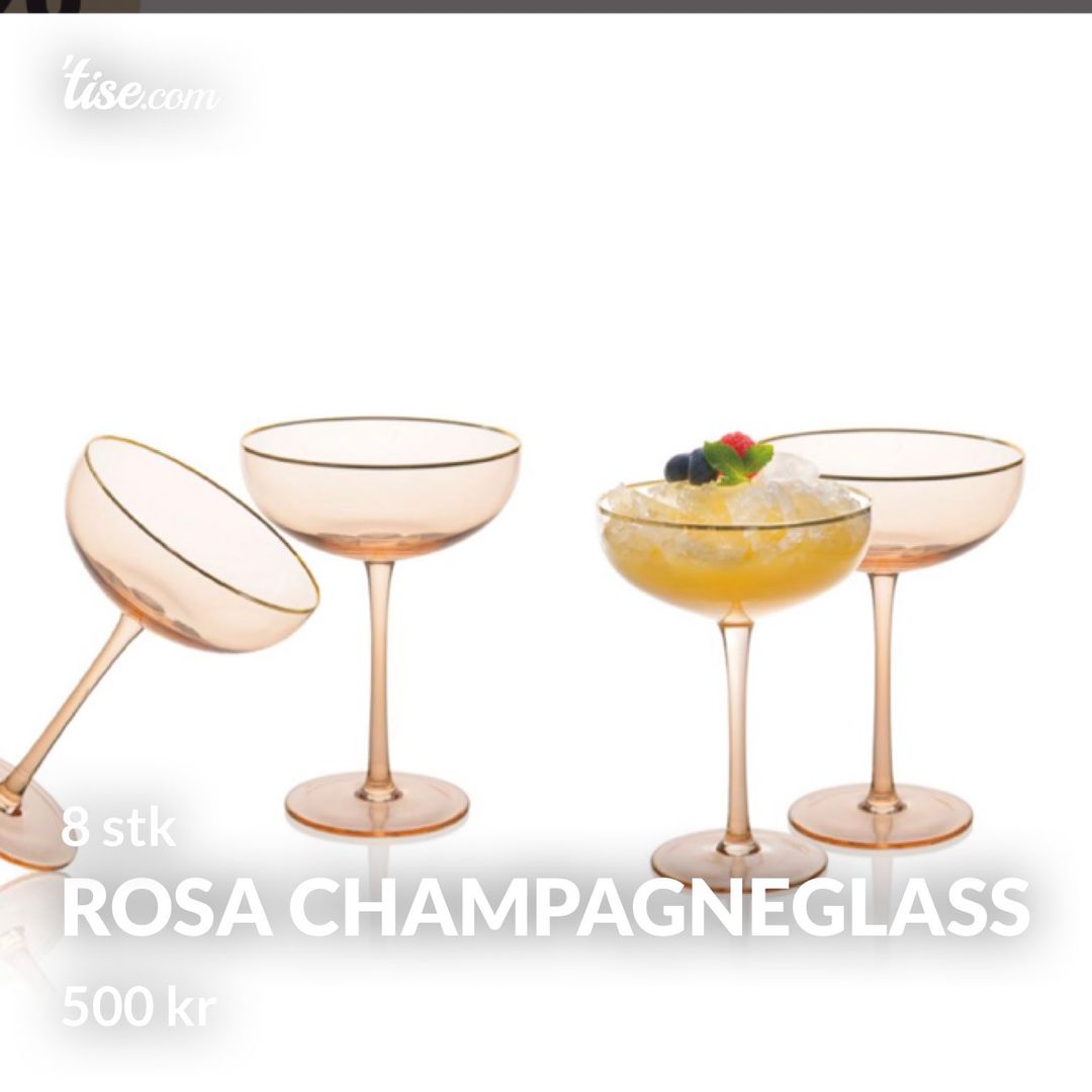 Rosa champagneglass