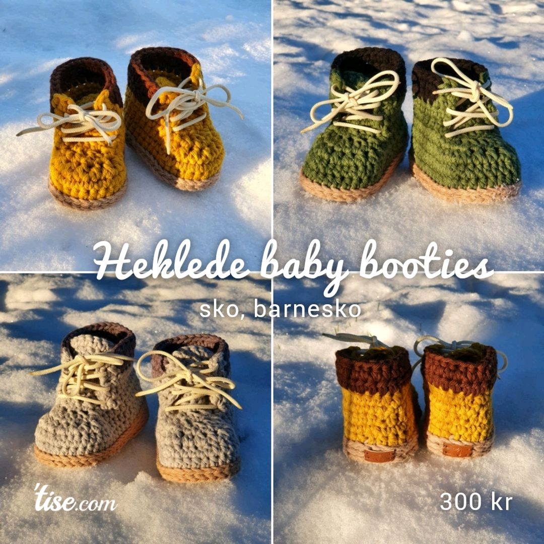 Heklede baby booties