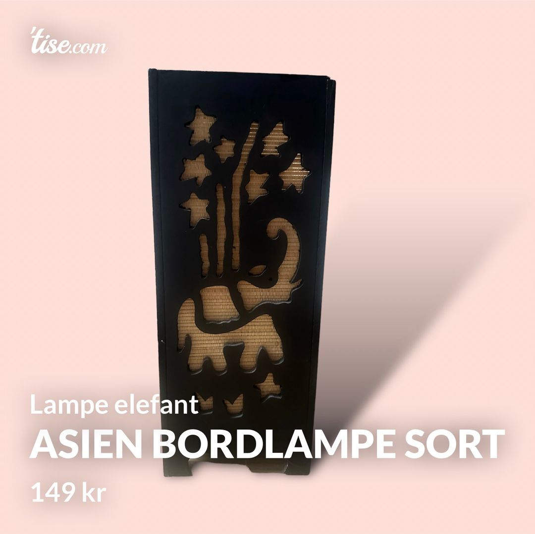 Asien bordlampe sort