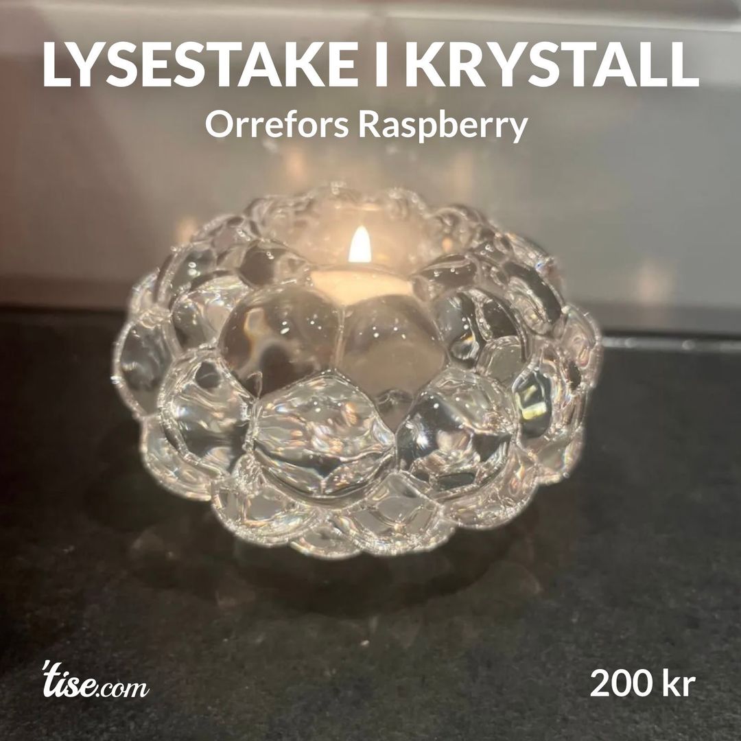 Lysestake i krystall