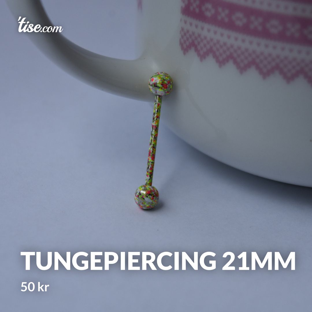 Tungepiercing 21mm