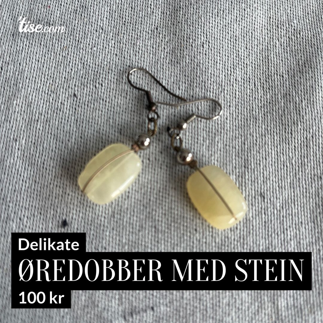 Øredobber med stein