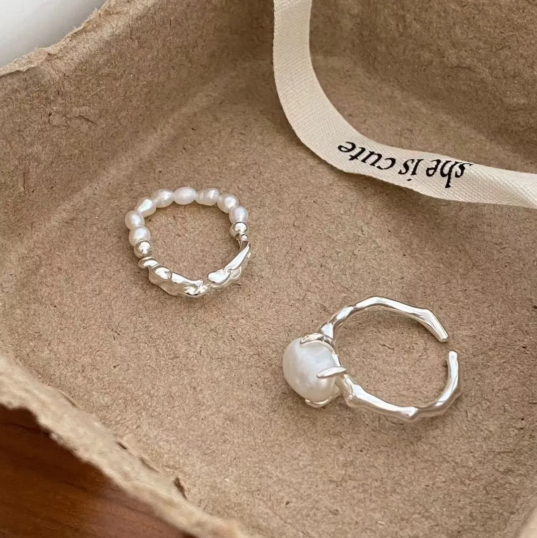 Delicate pearl ring