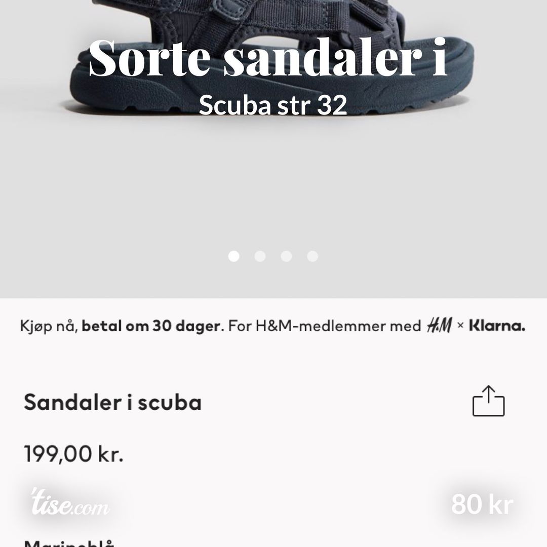 Sorte sandaler i