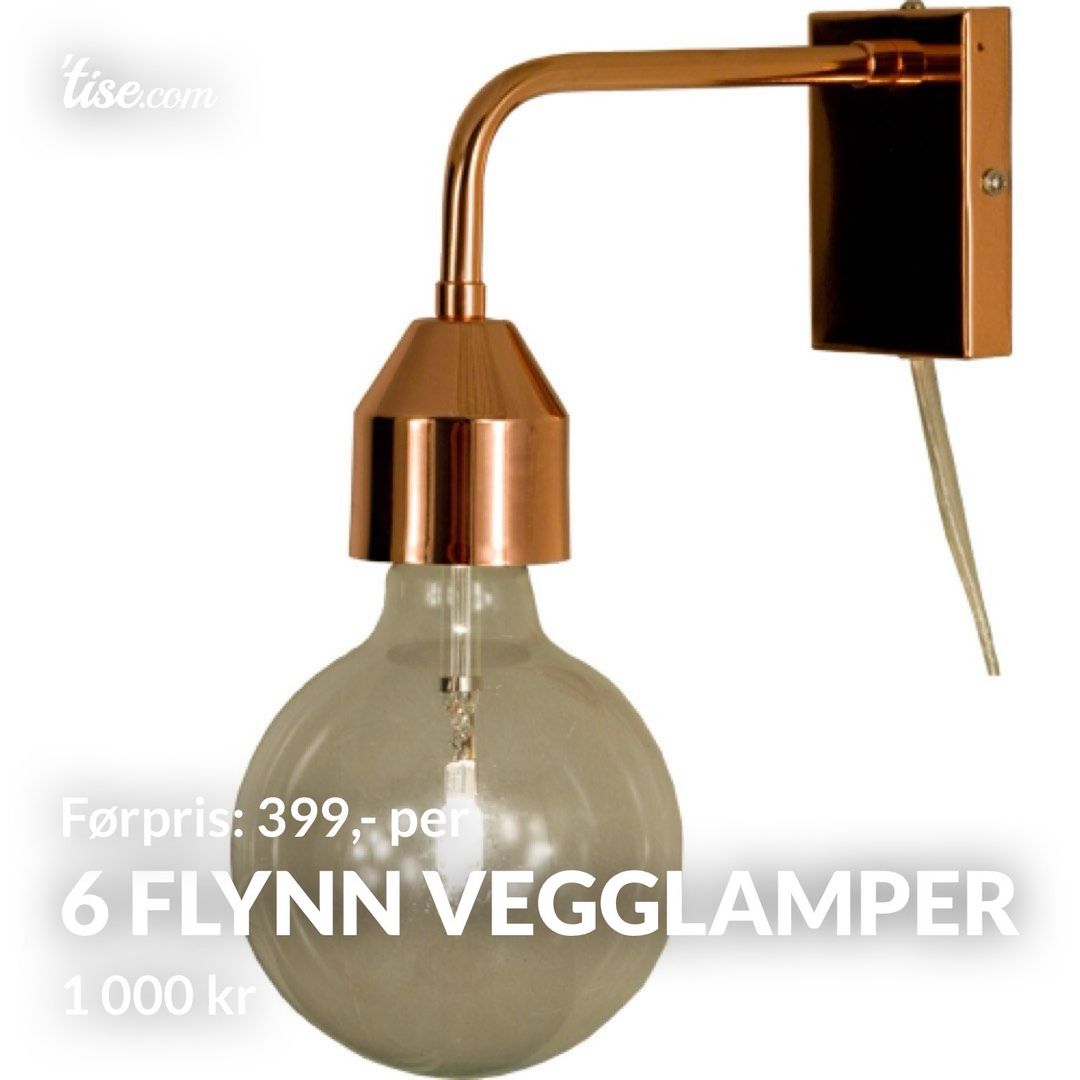 6 Flynn vegglamper