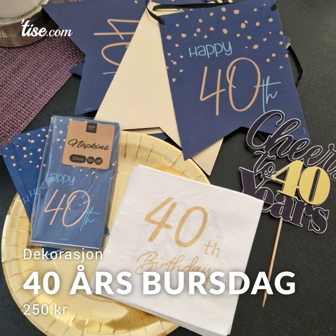 40 Års Bursdag