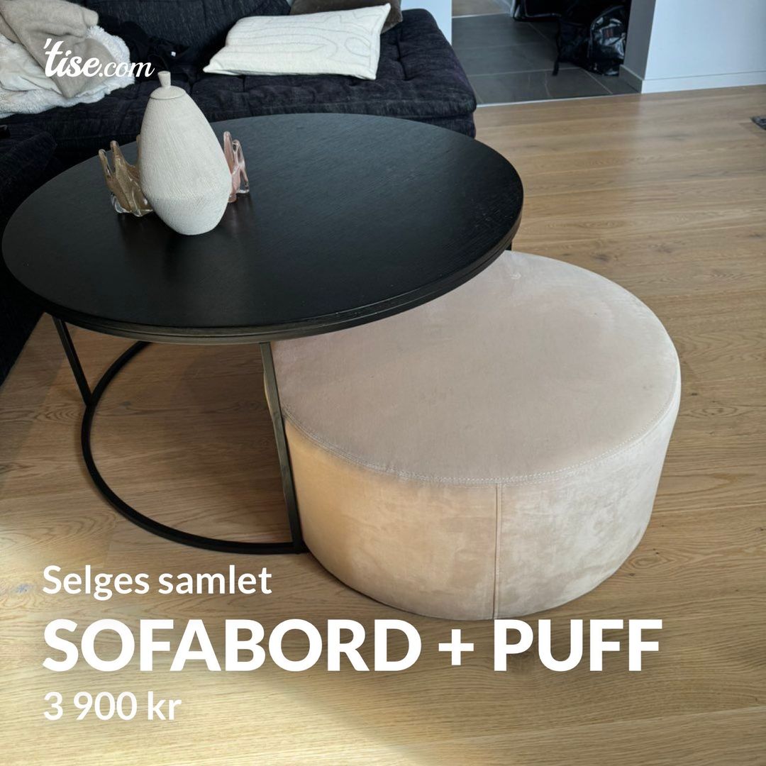 Sofabord + puff