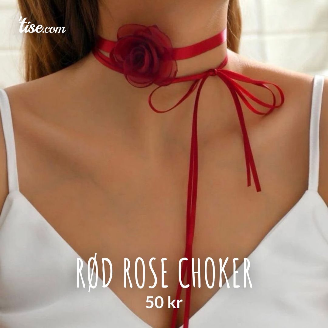 Rød Rose Choker