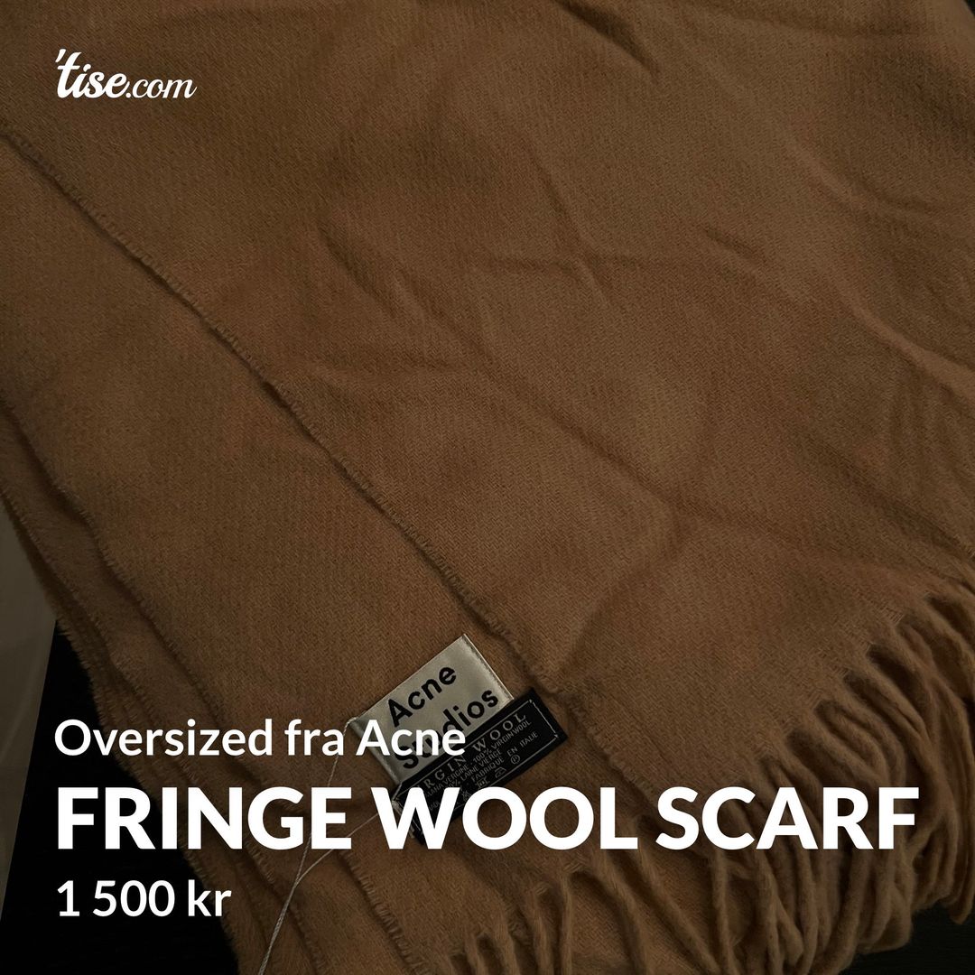 Fringe wool scarf