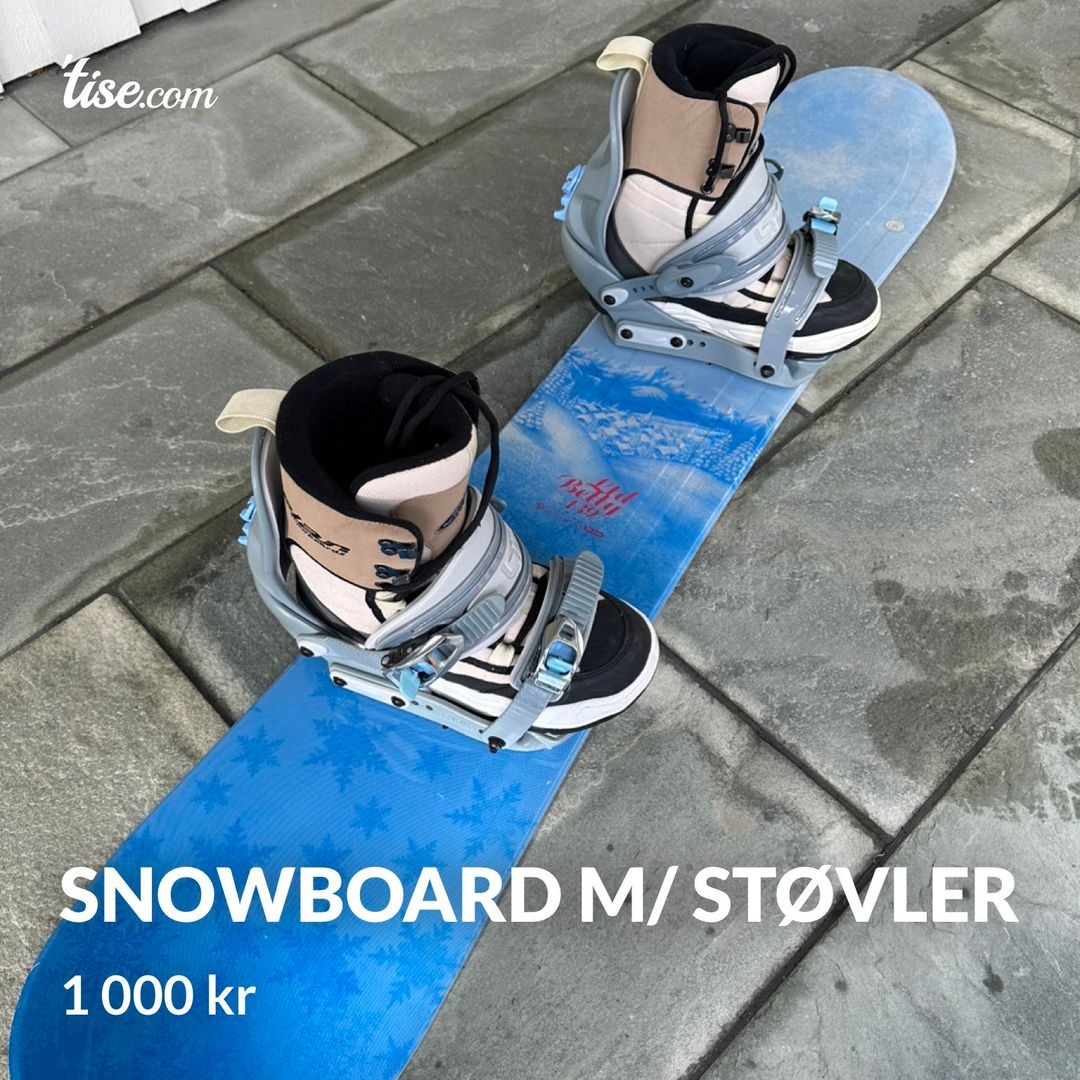 Snowboard m/ støvler