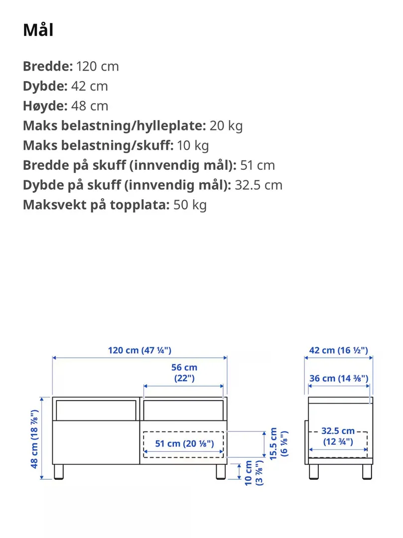 Bestå tv benk