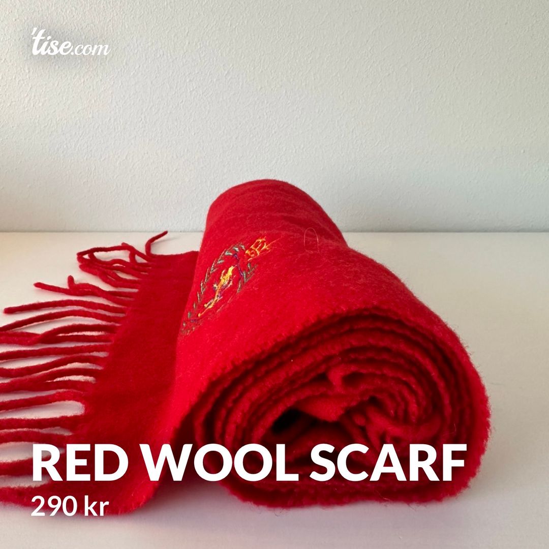 Red Wool Scarf