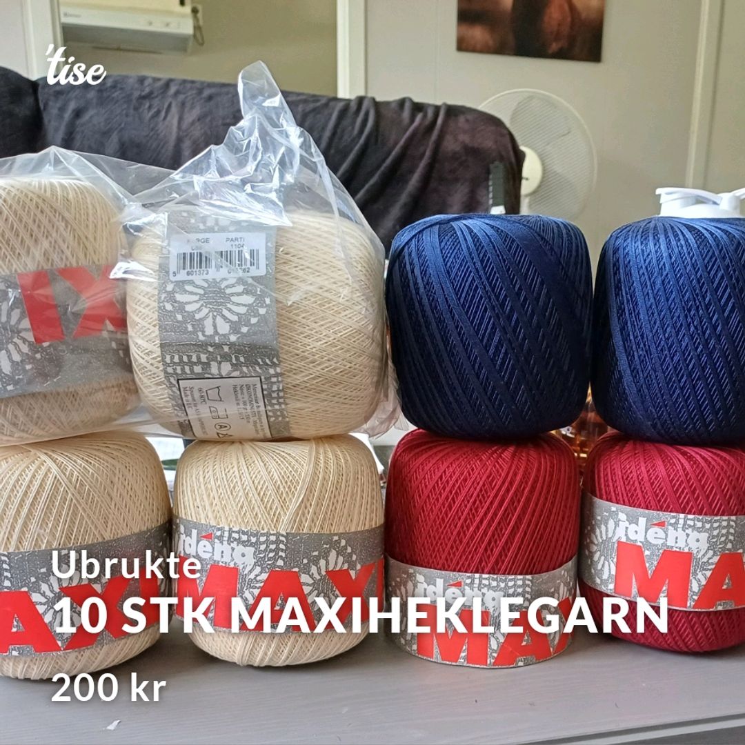 10 Stk Maxiheklegarn