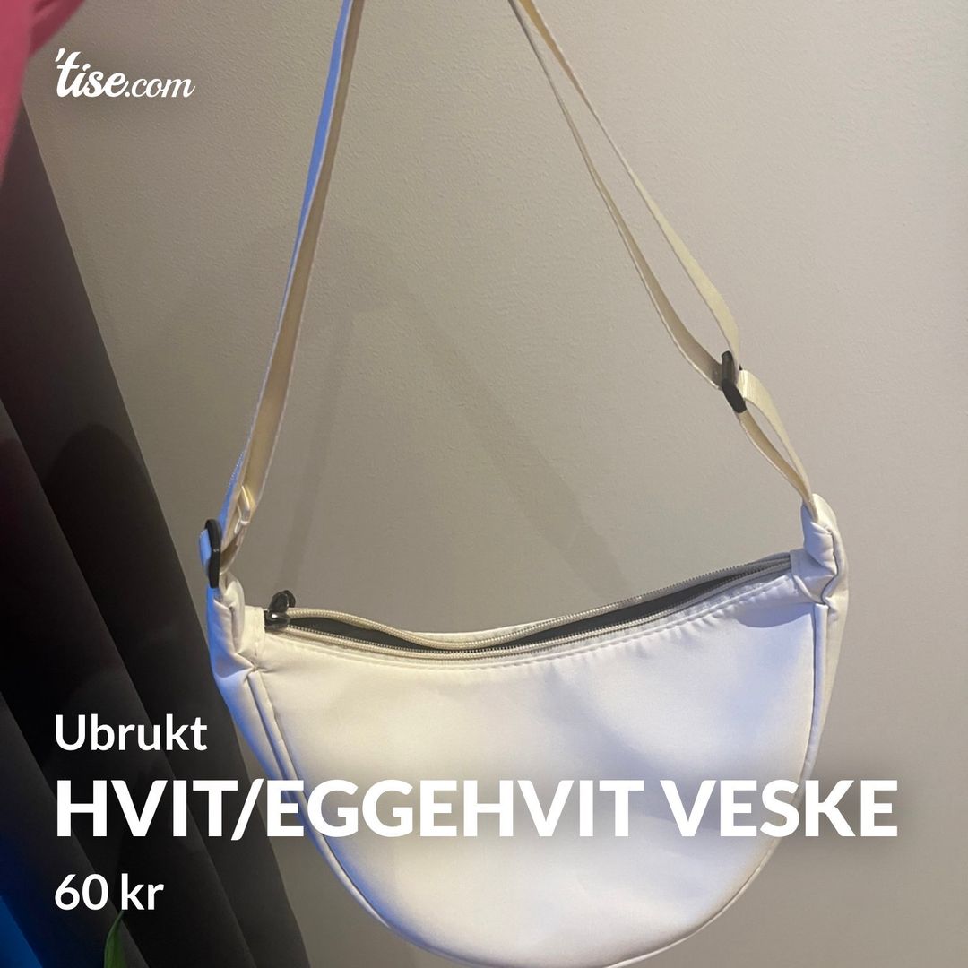 Hvit/eggehvit veske