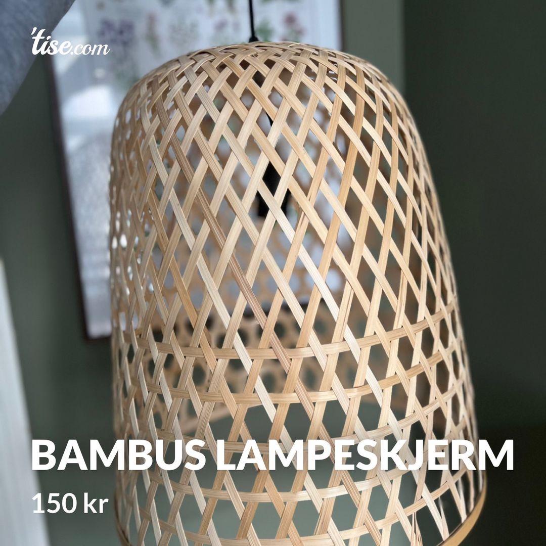 Bambus lampeskjerm