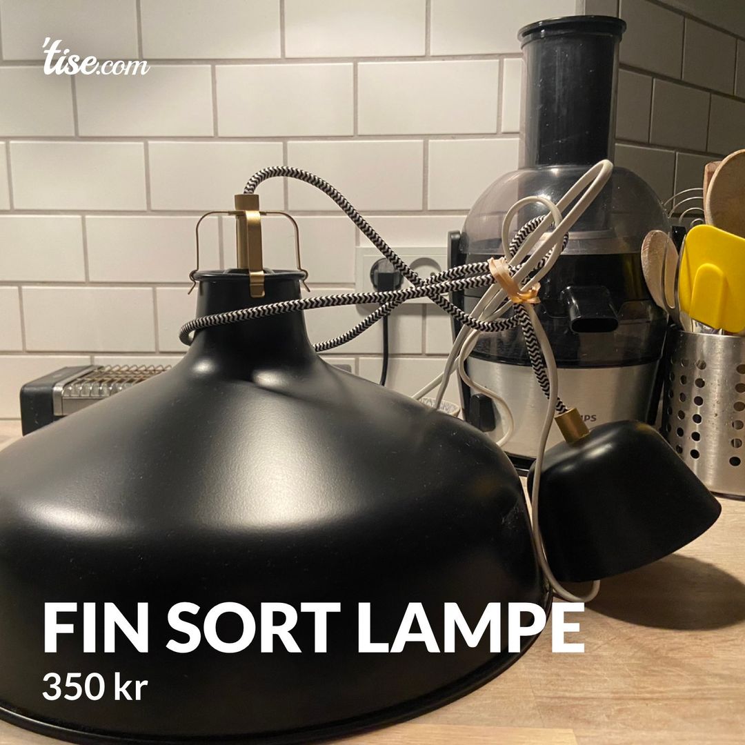 Fin sort lampe