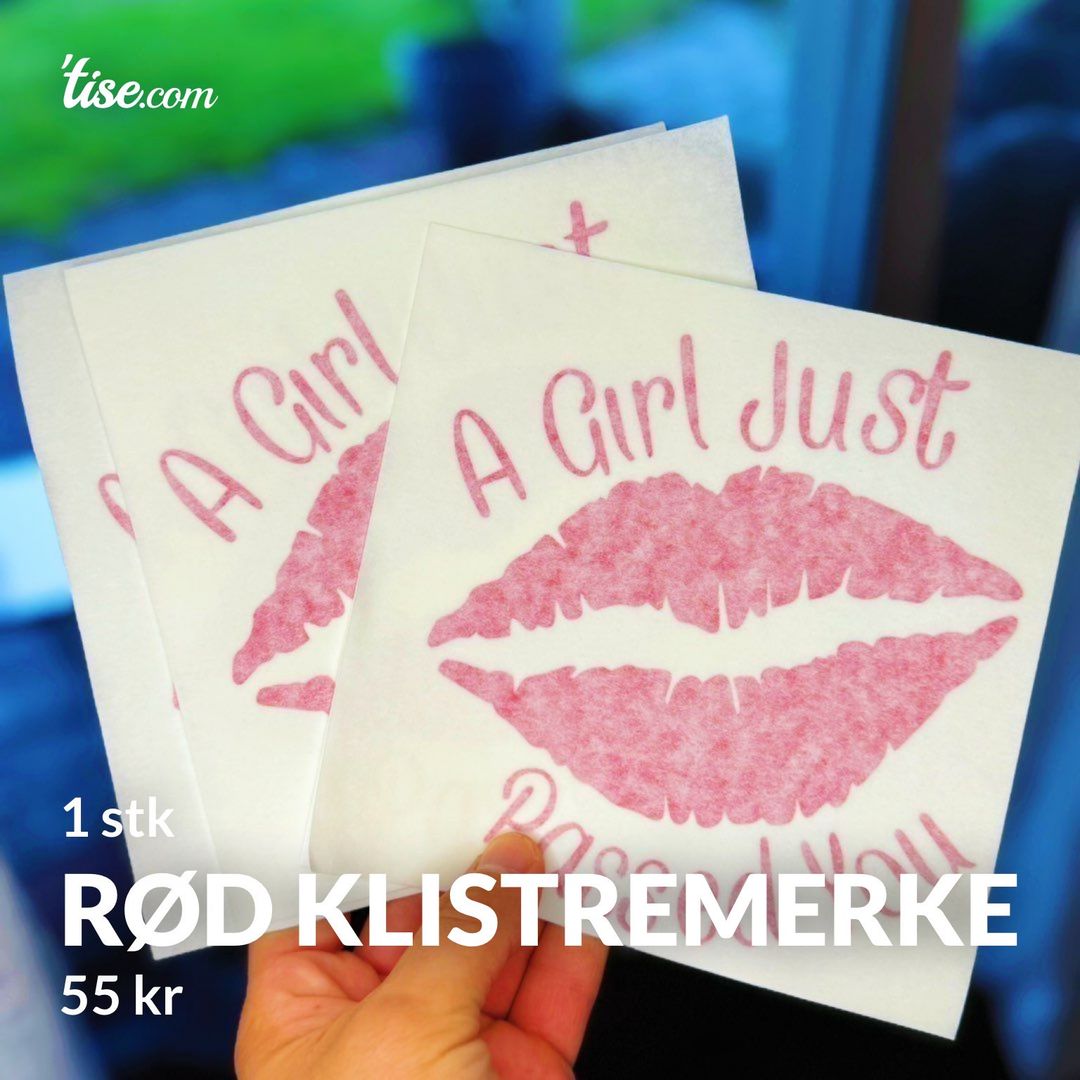 Rød klistremerke