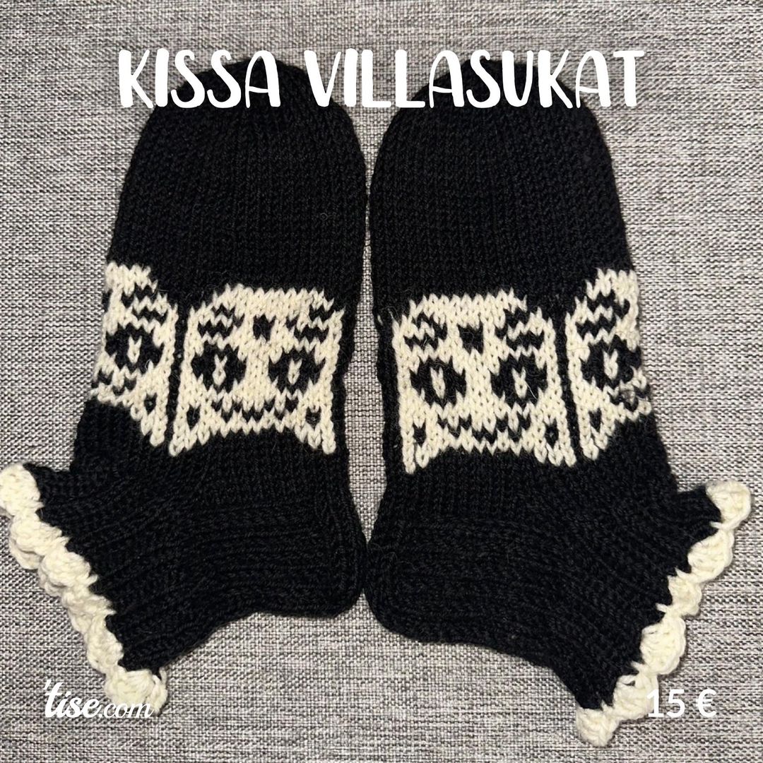 kissa villasukat