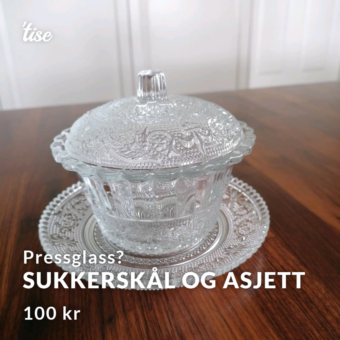 Sukkerskål Og Asjett