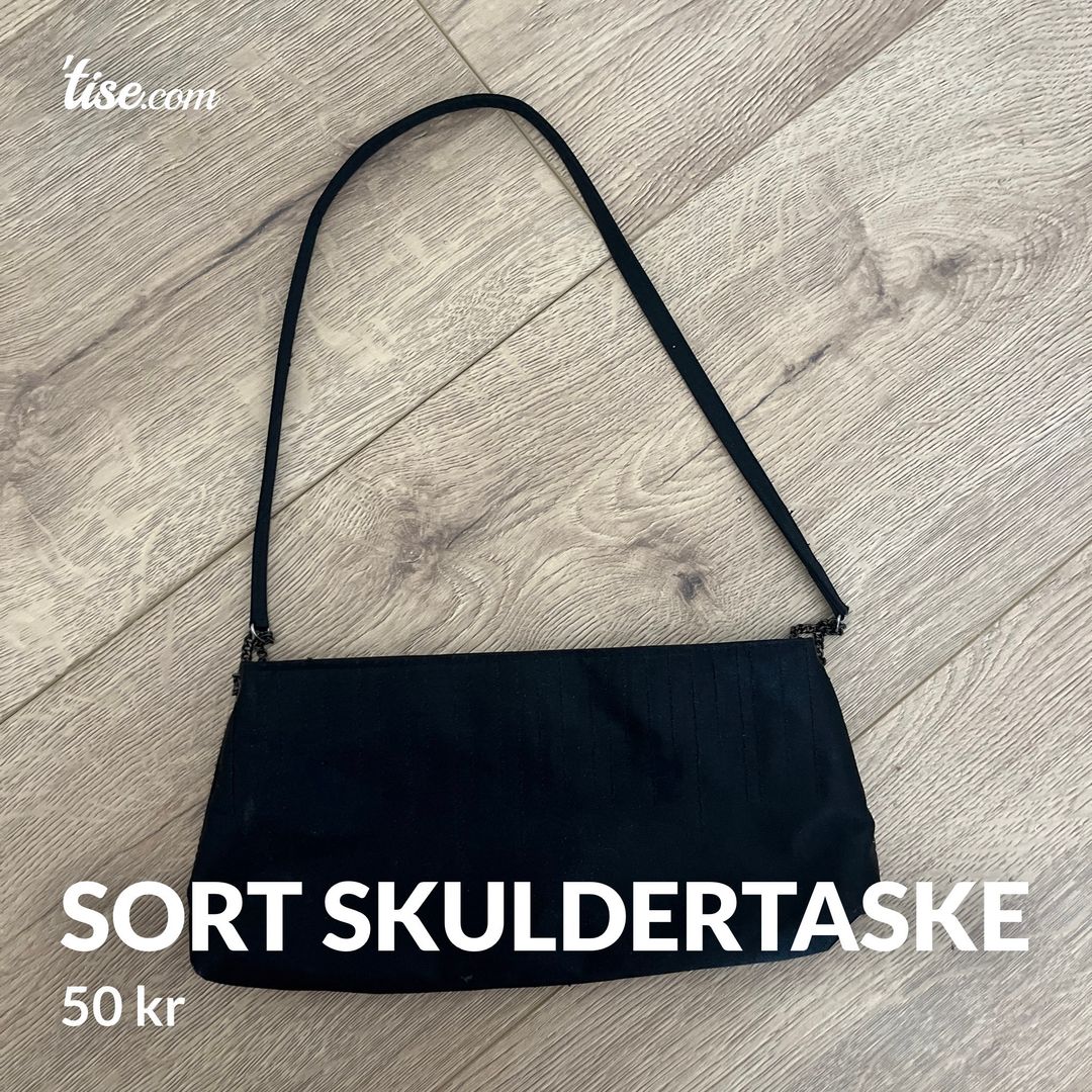 Sort skuldertaske