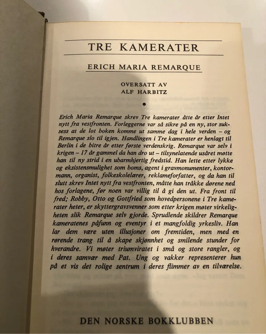 «Tre kamerater»