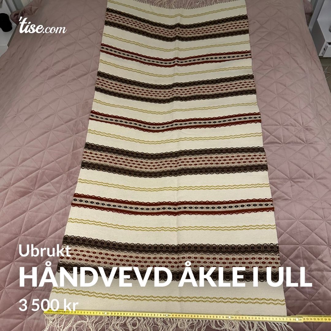 Håndvevd åkle i ull