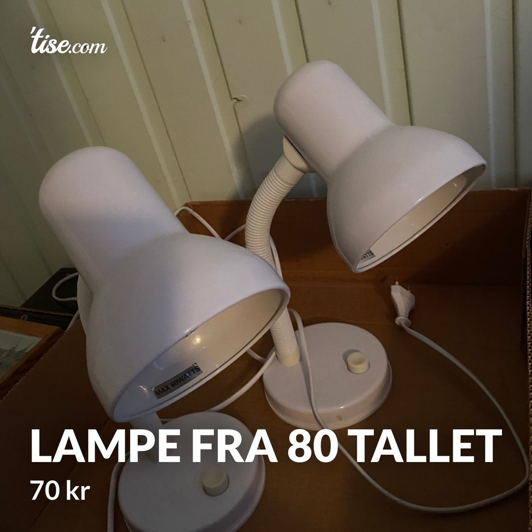 Lampe fra 80 tallet