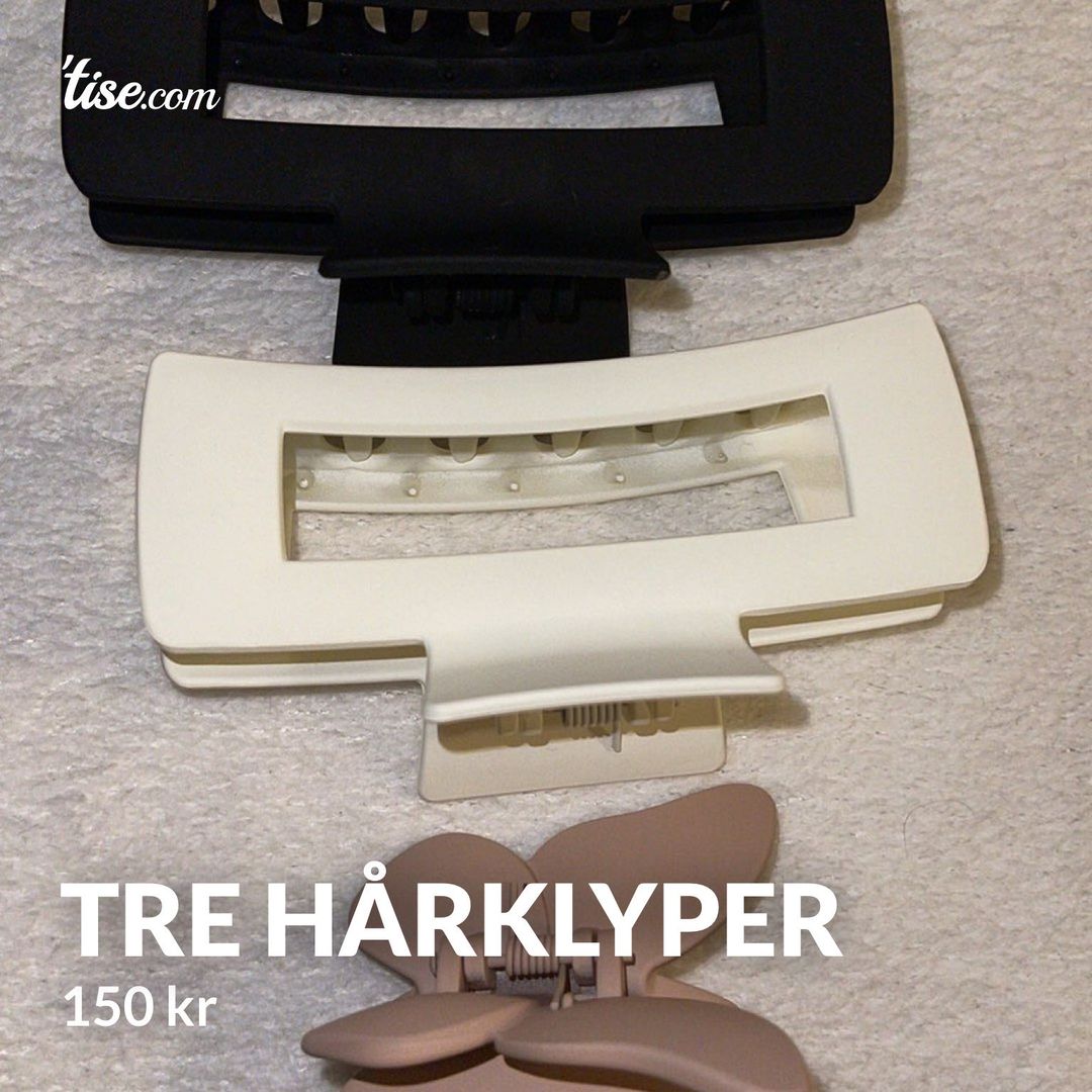 Tre hårklyper