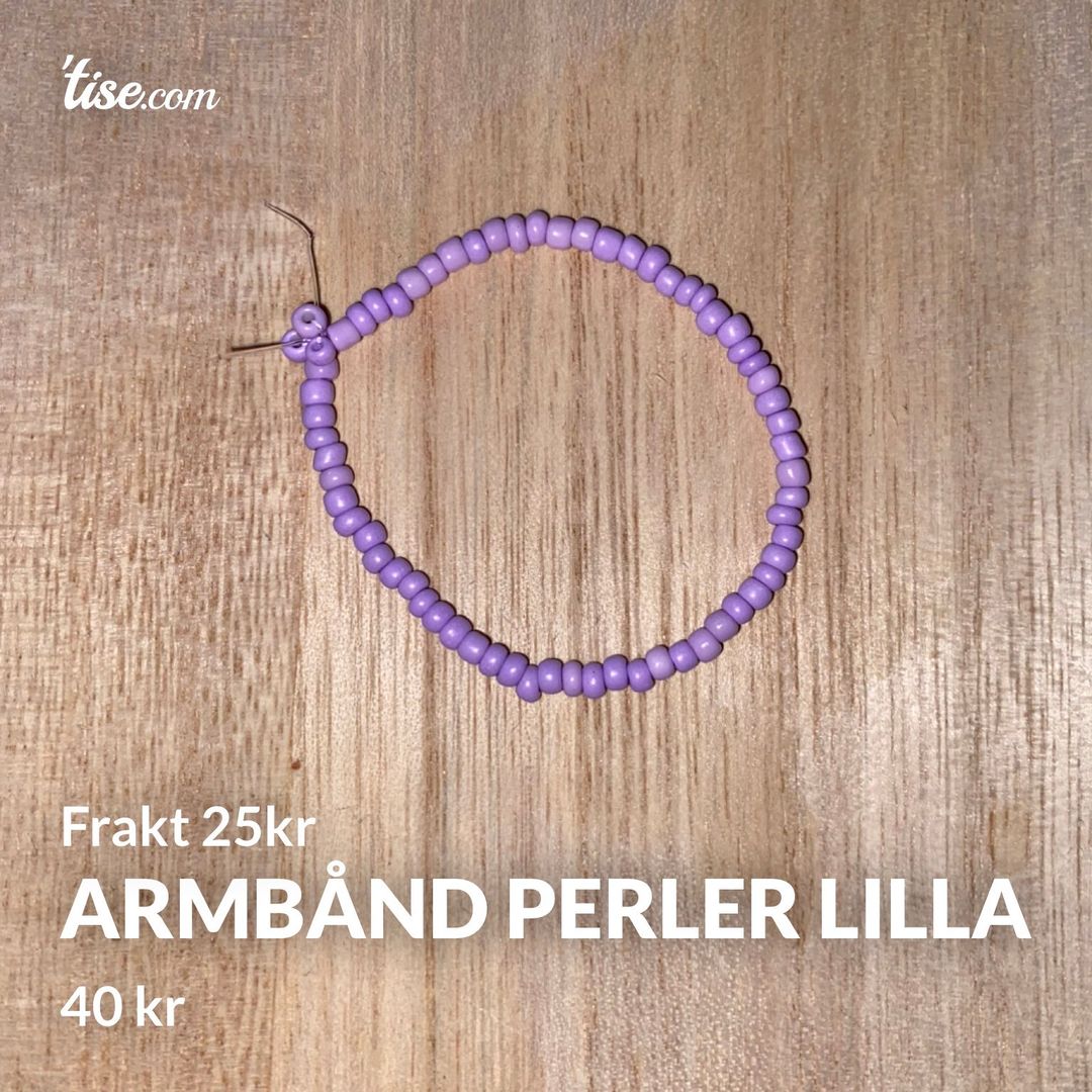 Armbånd perler lilla