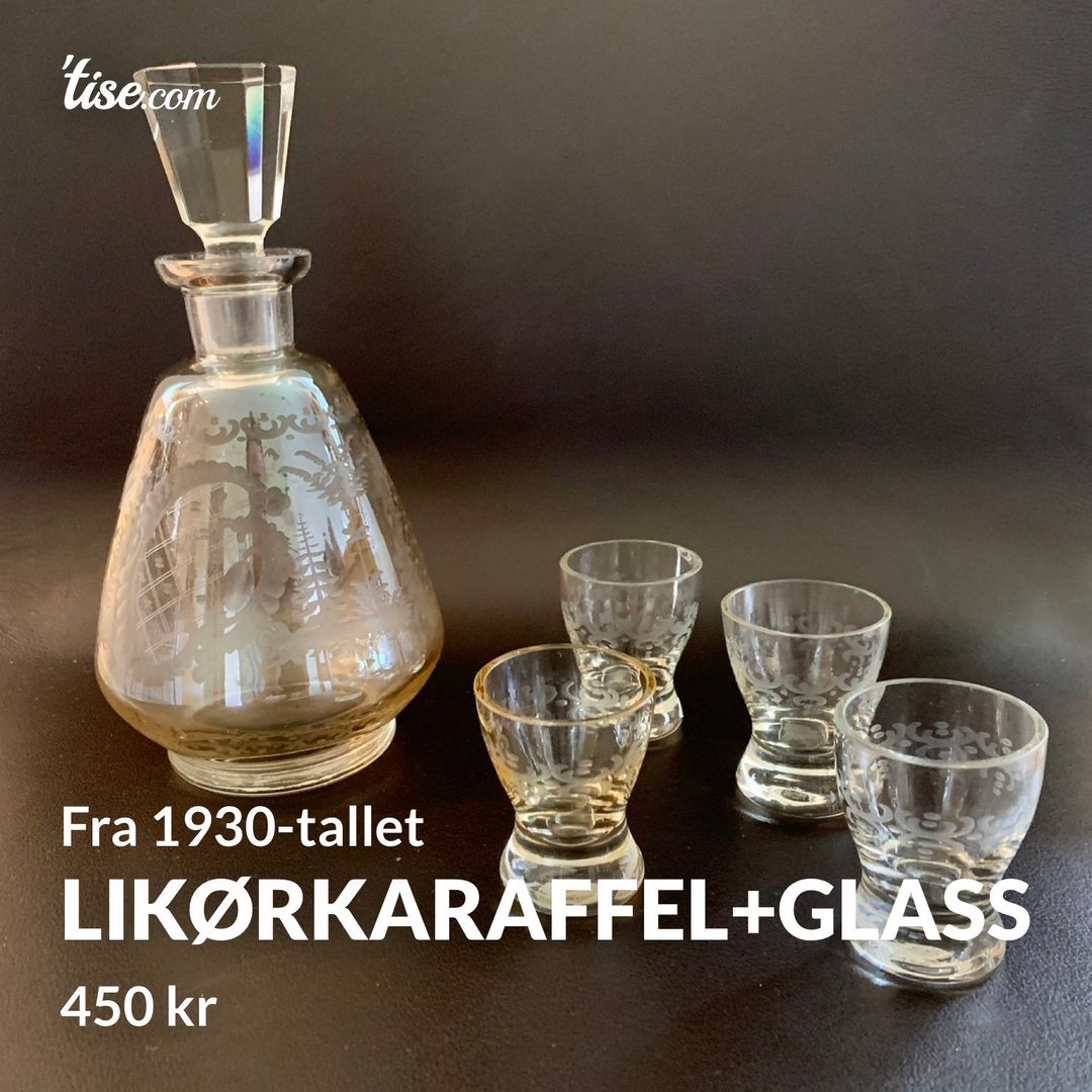 Likørkaraffel+glass