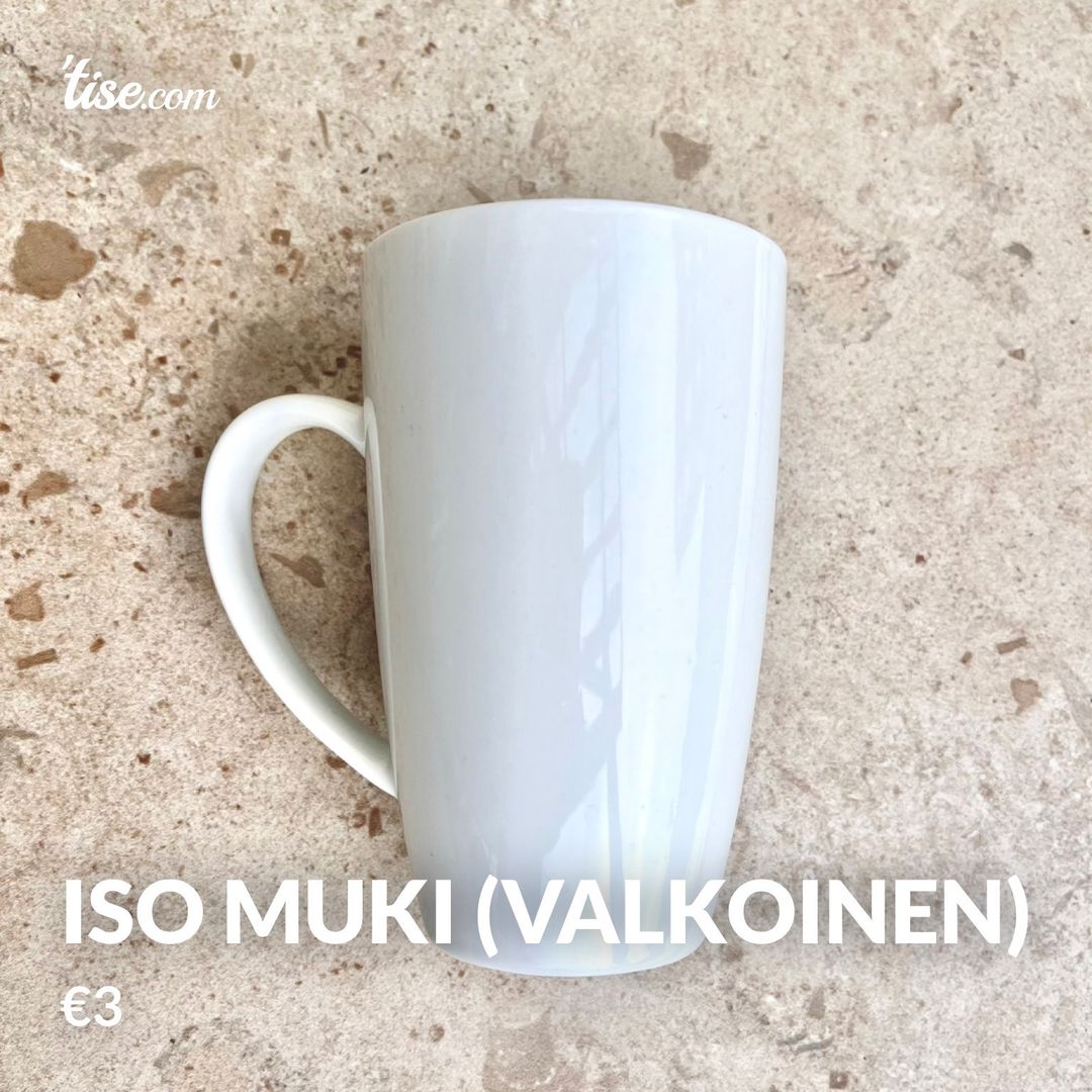 Iso muki (valkoinen)