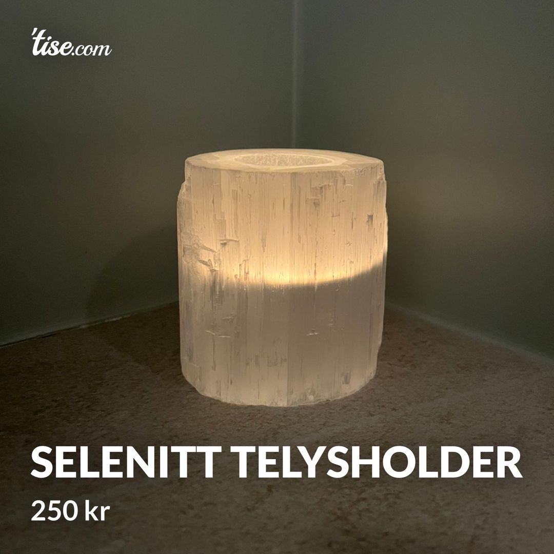 Selenitt telysholder