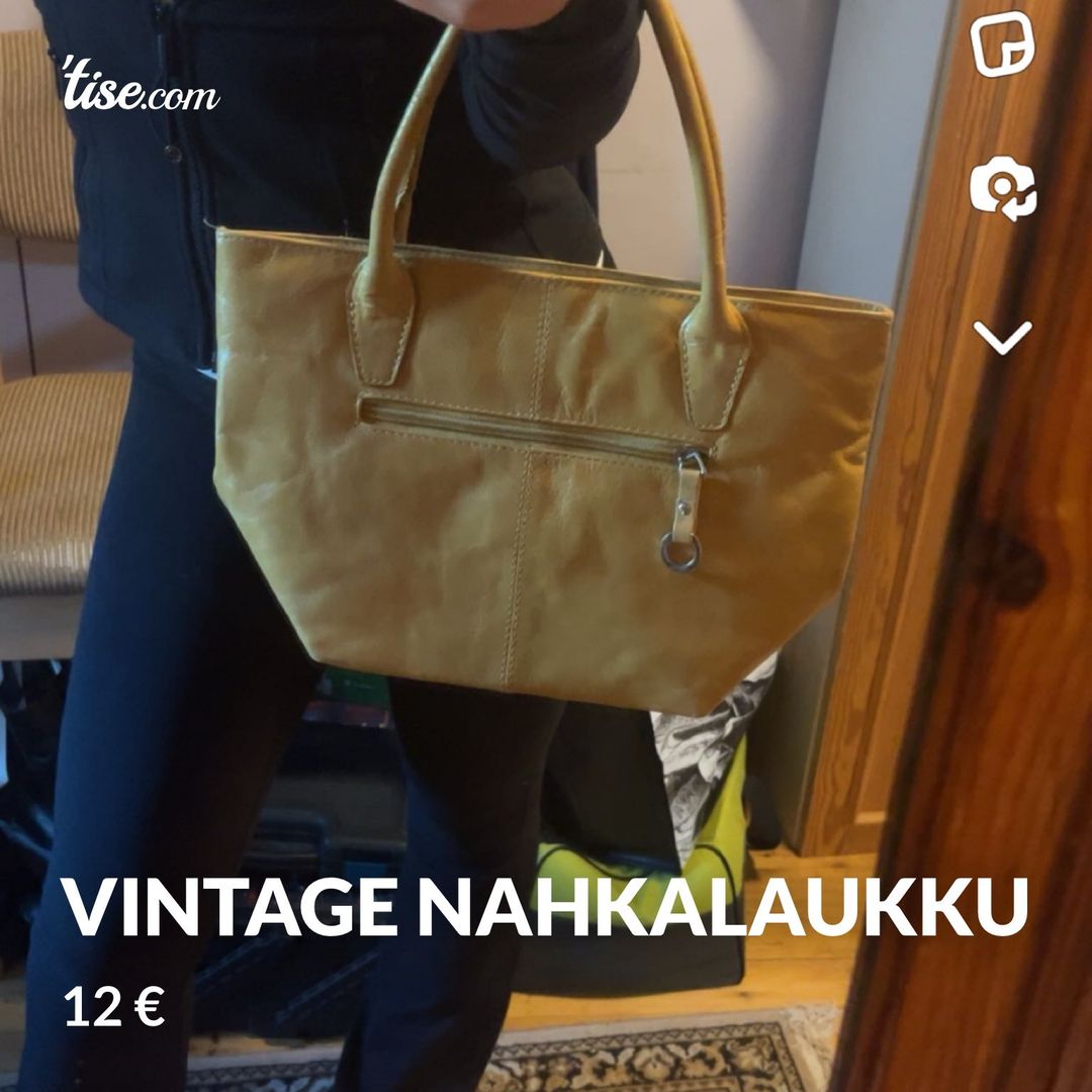 vintage nahkalaukku