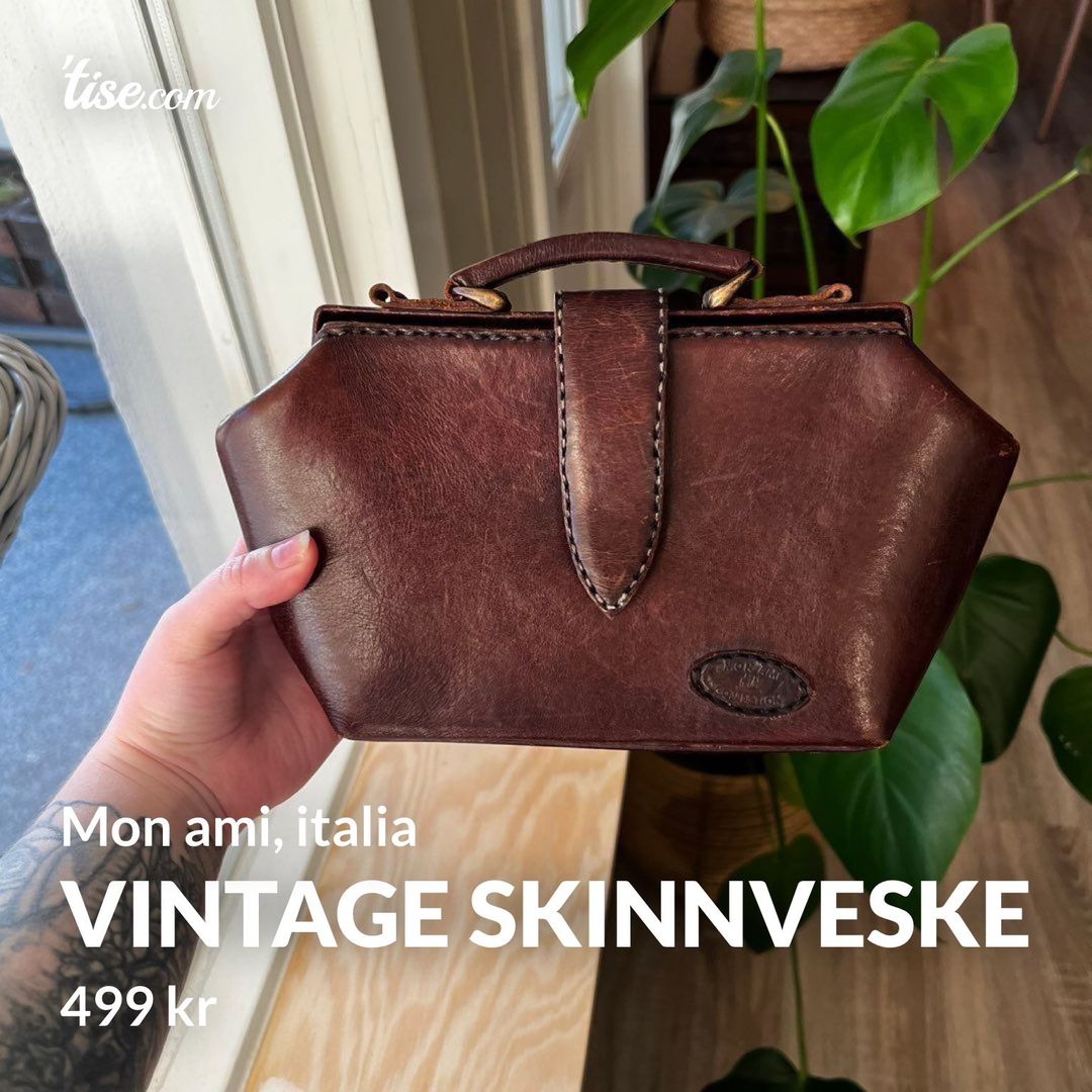 Vintage skinnveske