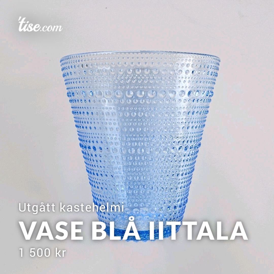 Vase blå iittala