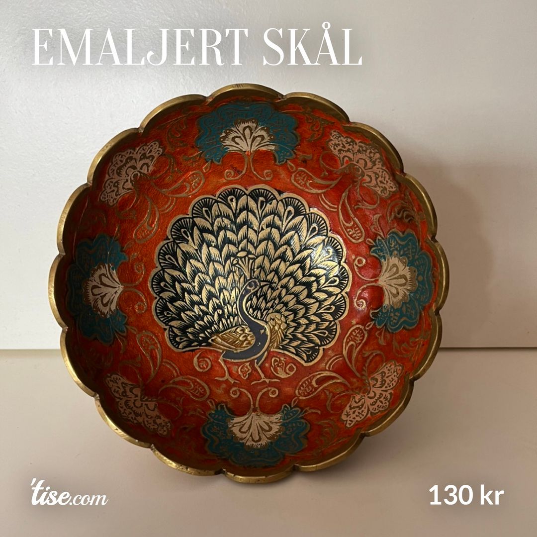 Emaljert skål