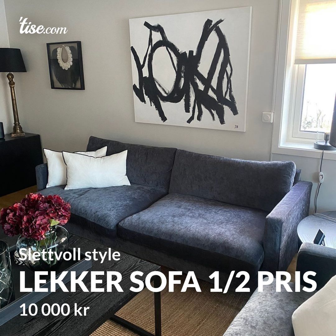 Lekker sofa 1/2 pris