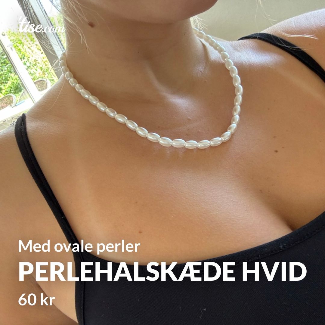 Perlehalskæde hvid