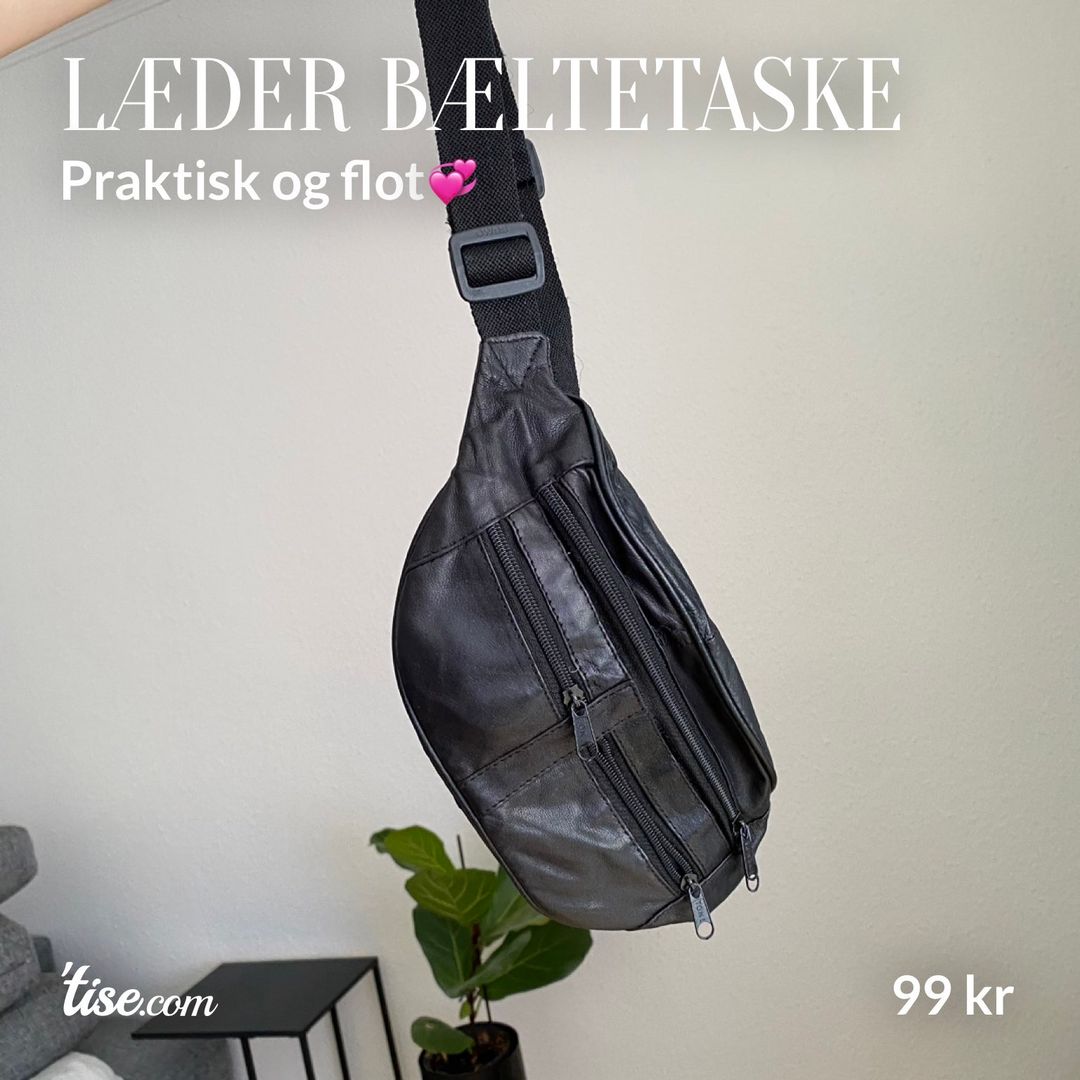 Læder bæltetaske