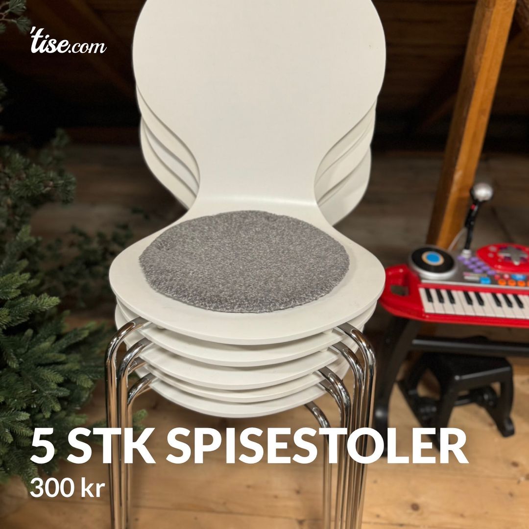 5 stk Spisestoler