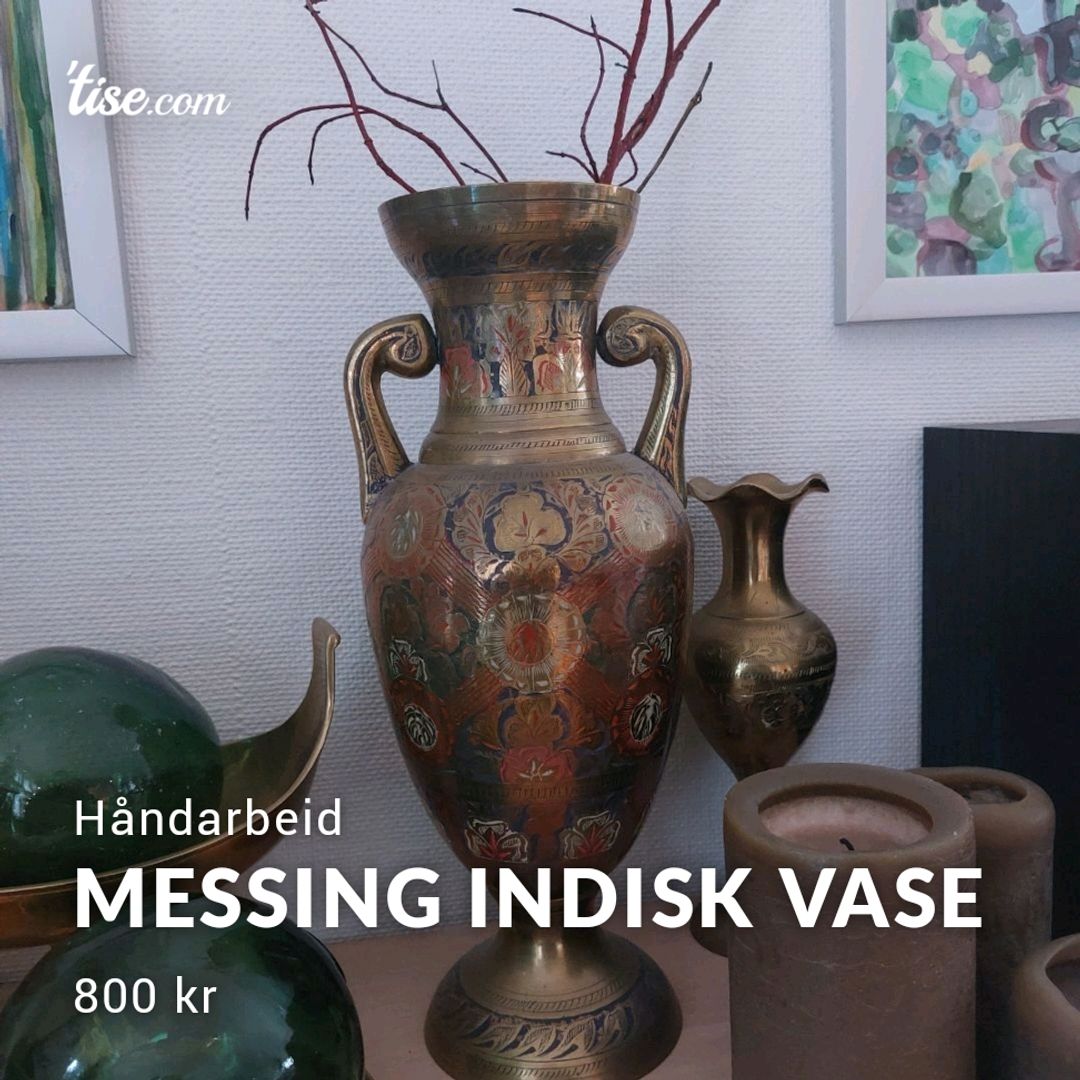 Messing indisk vase