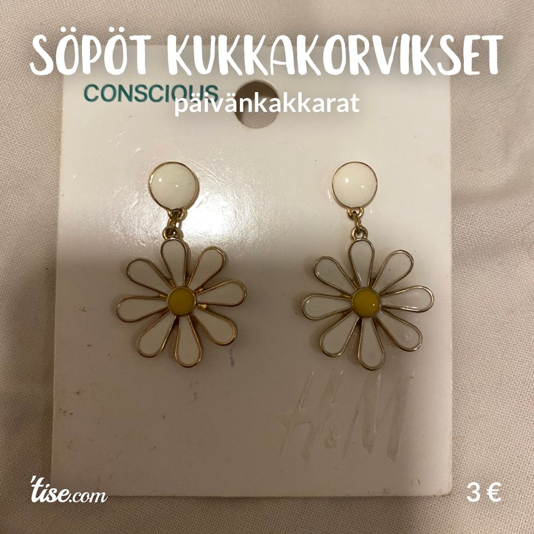 söpöt kukkakorvikset