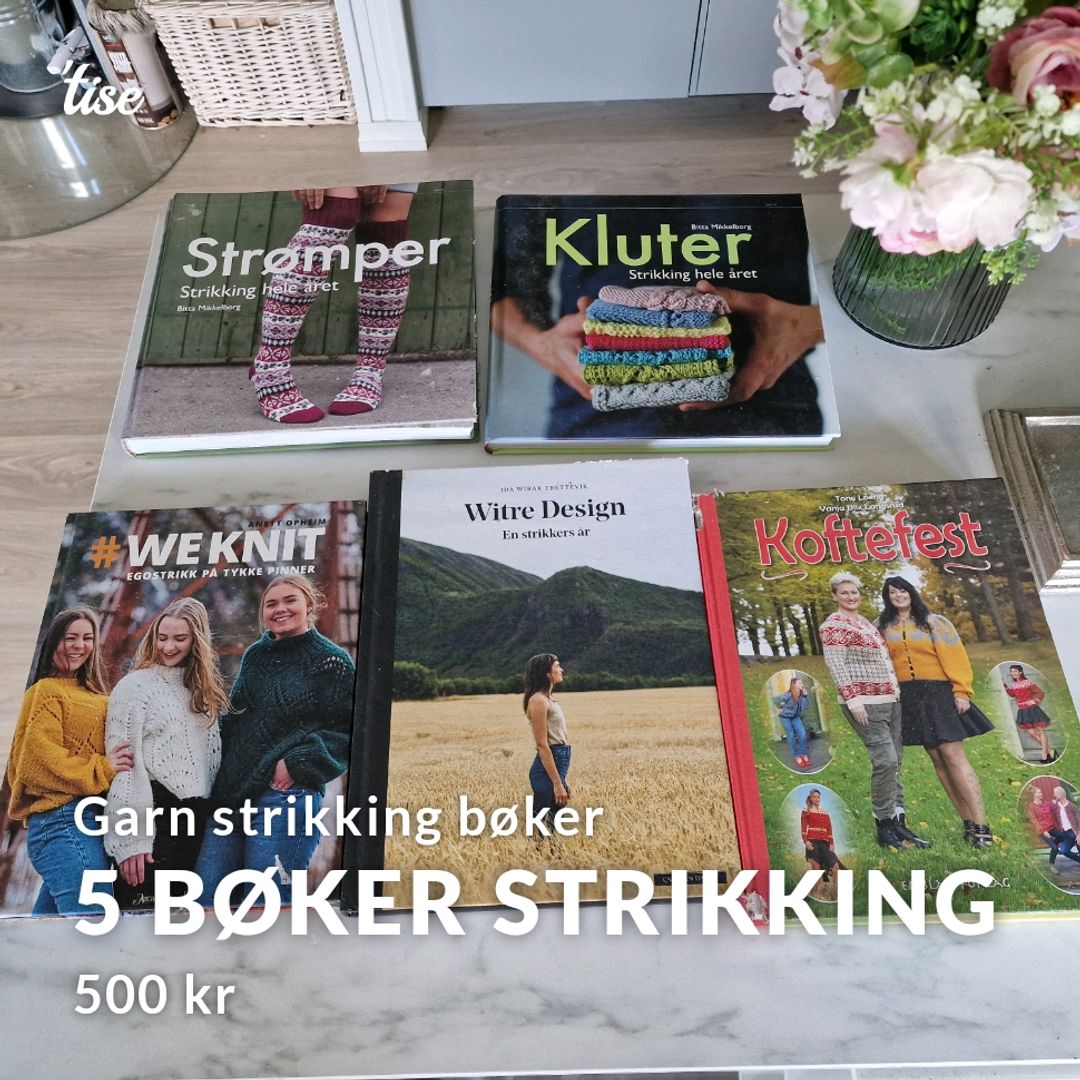 5 bøker STRIKKING